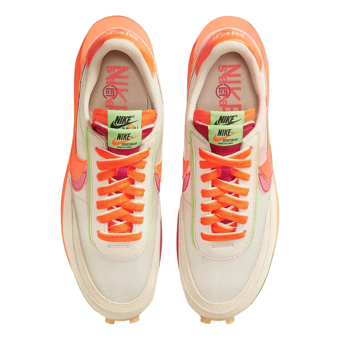 Nike LD Waffle sacai CLOT Net Orange Blaze