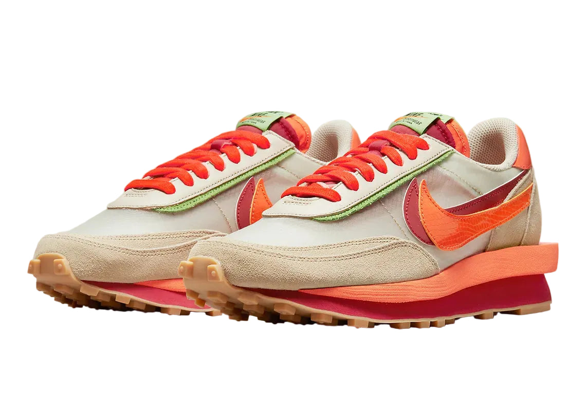 Nike LD Waffle sacai CLOT Net Orange Blaze